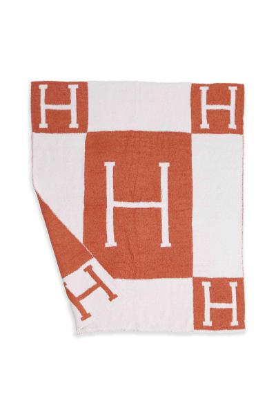 KID`S "H" INITIAL THROW BLANKET