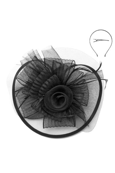 FASHION FLOWER MESH FASCINATOR