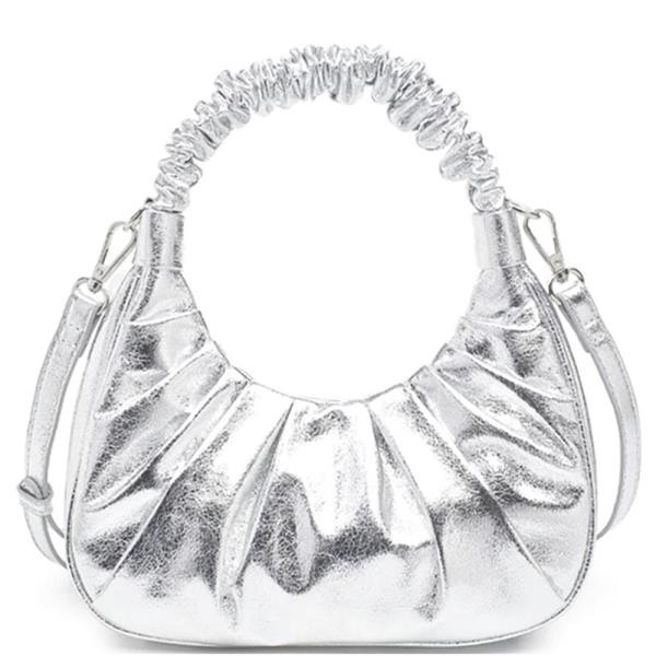 CRACKED METALLIC ALL OVER STORMI CROSSBODY BAG