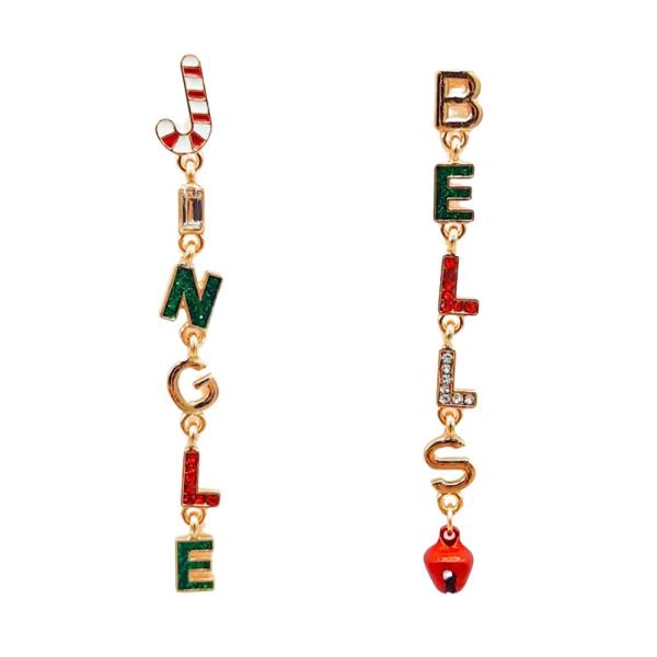 CHRISTMAS JINGLE BELLS DANGLE EARRING