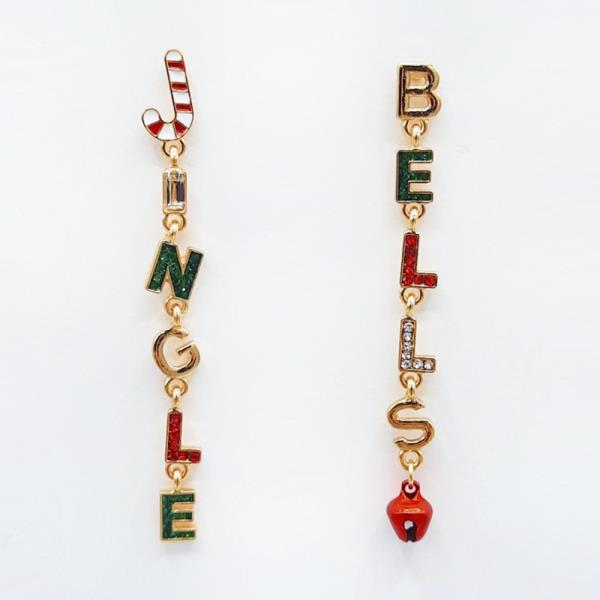 CHRISTMAS JINGLE BELLS DANGLE EARRING