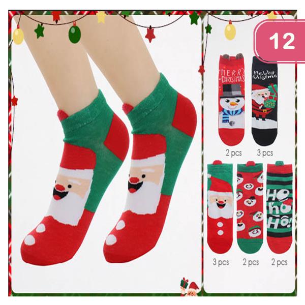 FASHION CHRISTMAS SOCKS (12 UNITS)