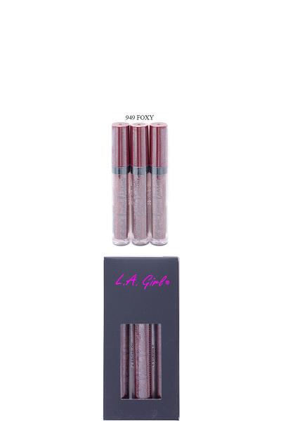 LA GIRLS LUMINOUS LIPGLOSS 3 PC SET