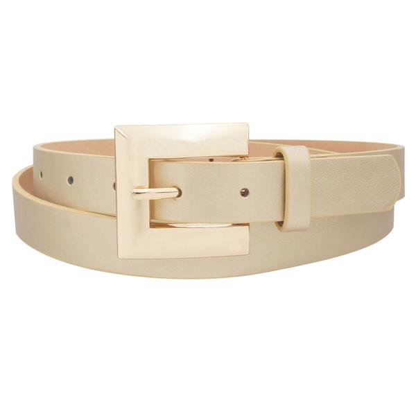 MOD FLAT RECTANGLE BUCKLE SKINNY BELT