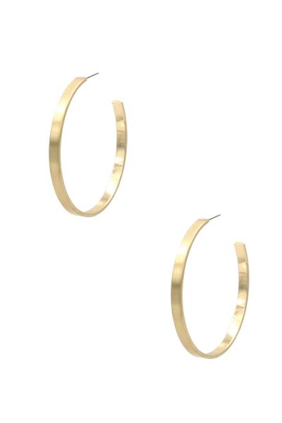 METAL FLAT HOOP EARRING