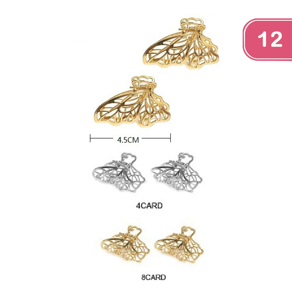 FASHION BUTTERFLY HAIR CLAW CLIP (12 UNITS)