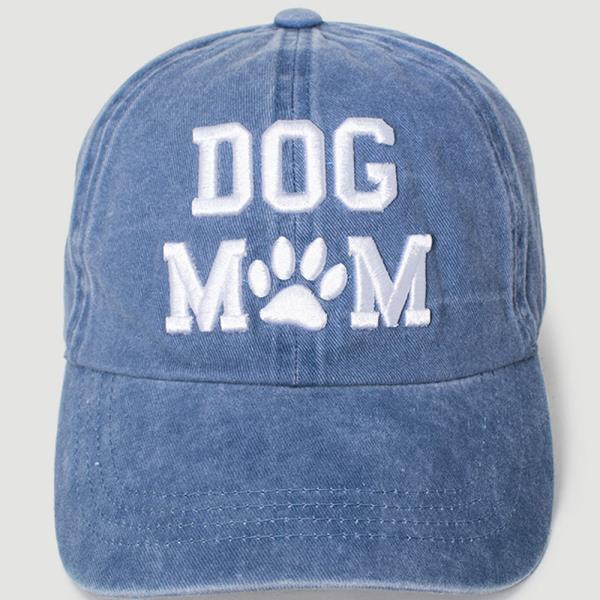 DOG MOM VINTAGE WASHED BASEBALL CAP