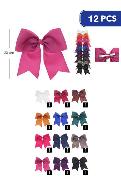 FASHION RIBBON HAIR BOW  (12 UNITS)