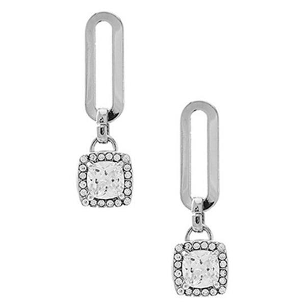 CRYSTAL SQUARE LINK EARRING