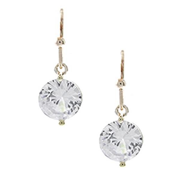 CRYSTAL ROUND DANGLE EARRING