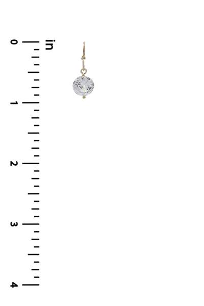 CRYSTAL ROUND DANGLE EARRING