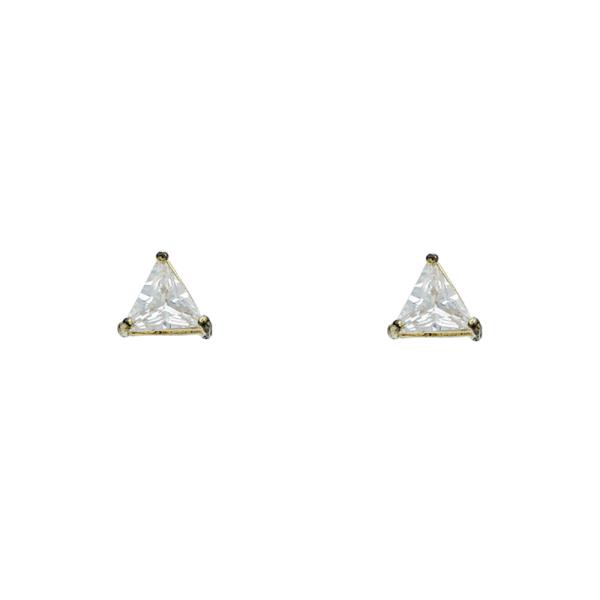 TRIANGLE 7MM CRYSTAL STUD EARRING