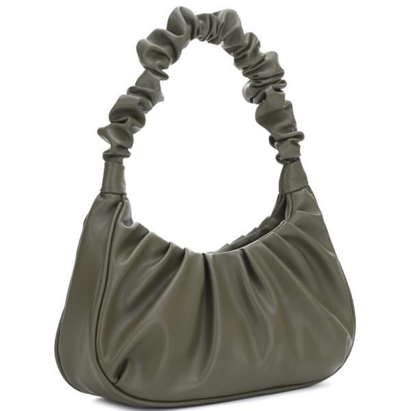 FASHION PLAIN WRINKLE HANDLE BAG