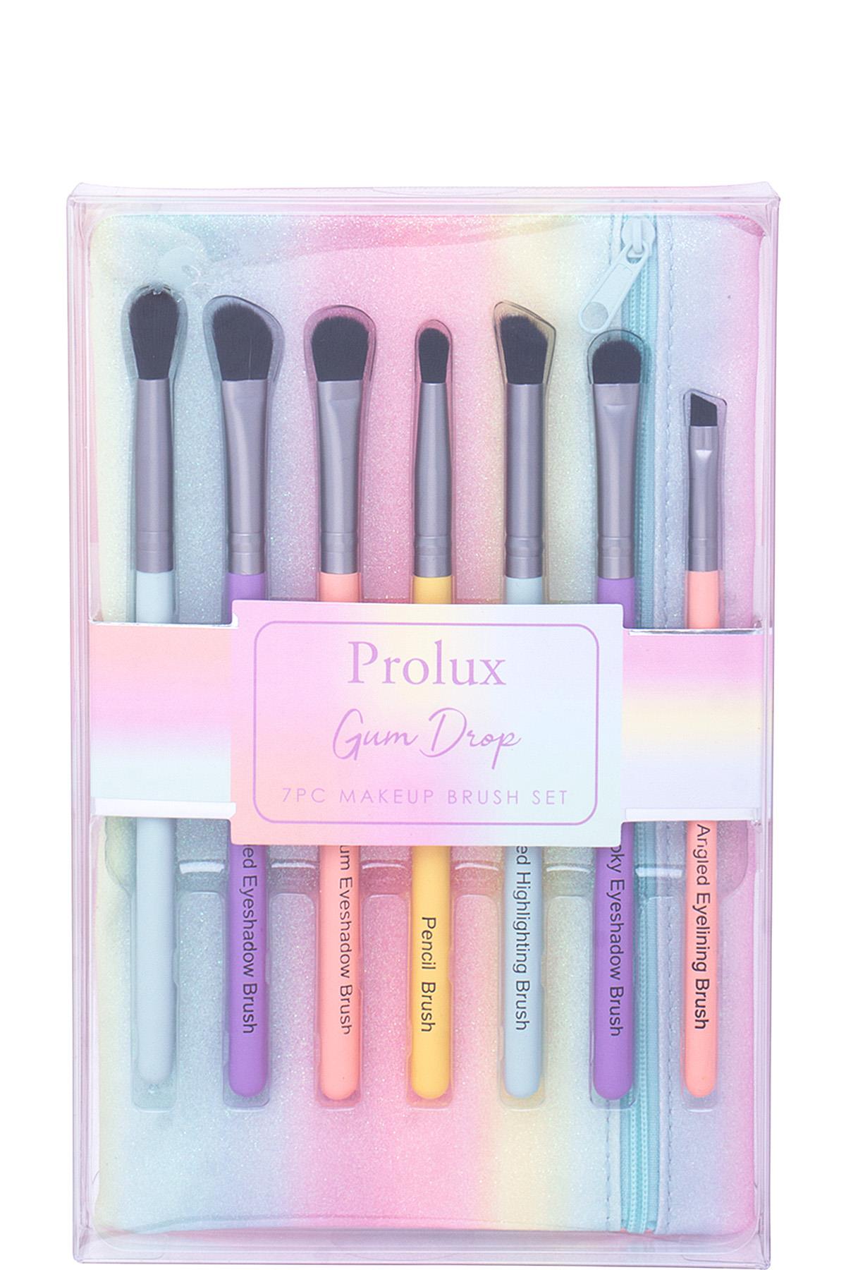 PROLUX GUM DROP 7 PC MAKEUP BRUSH SET