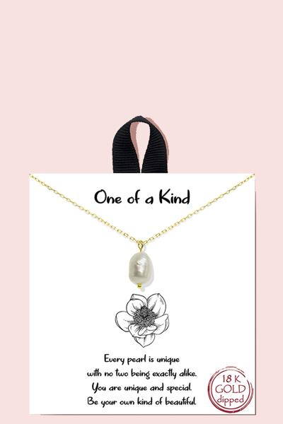 ONE OF A KIND NECKLACE 18K GOLD RHODIUM DIPPED