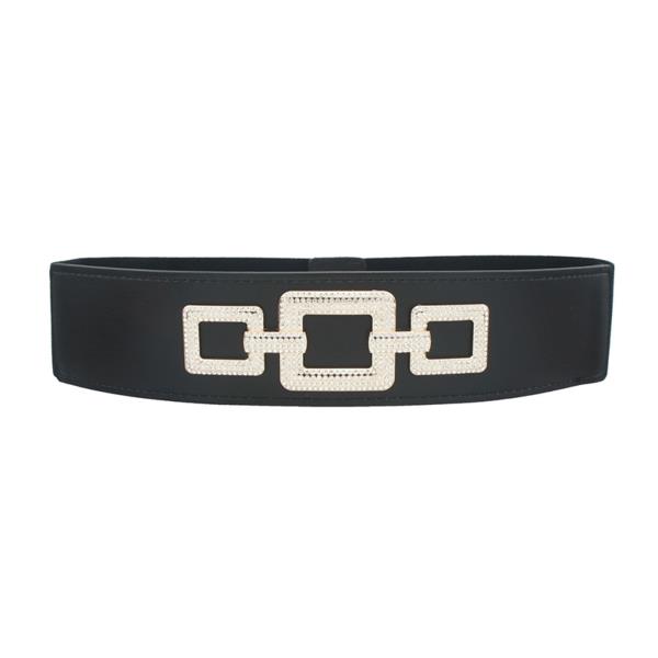 RHINESTONE PAVE LINK ELASTIC BELT