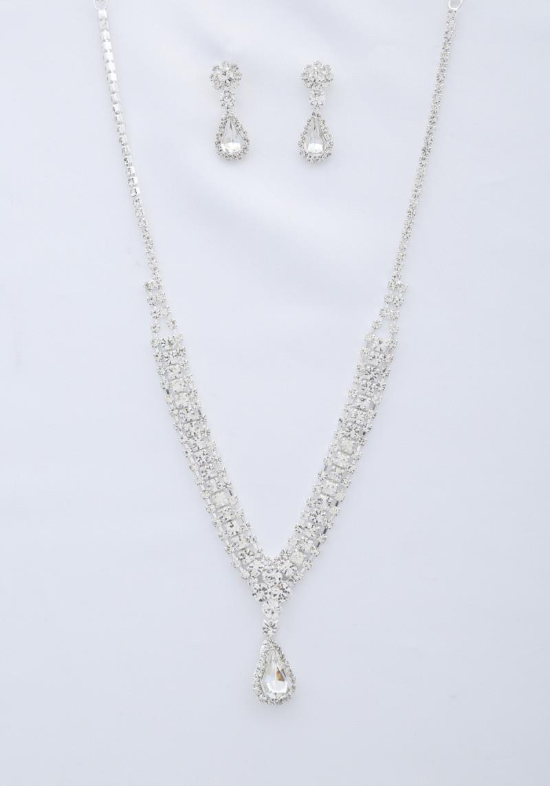 TEARDROP RHINESTONE NECKLACE