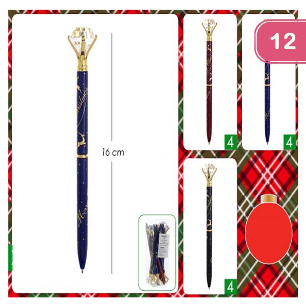 CHRISTMAS FASHION DIAMOND PEN (12 UNITS)