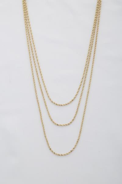 ROPE LINK LAYERED METAL NECKLACE