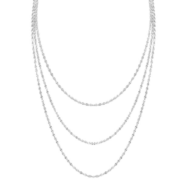 ROPE LINK LAYERED METAL NECKLACE