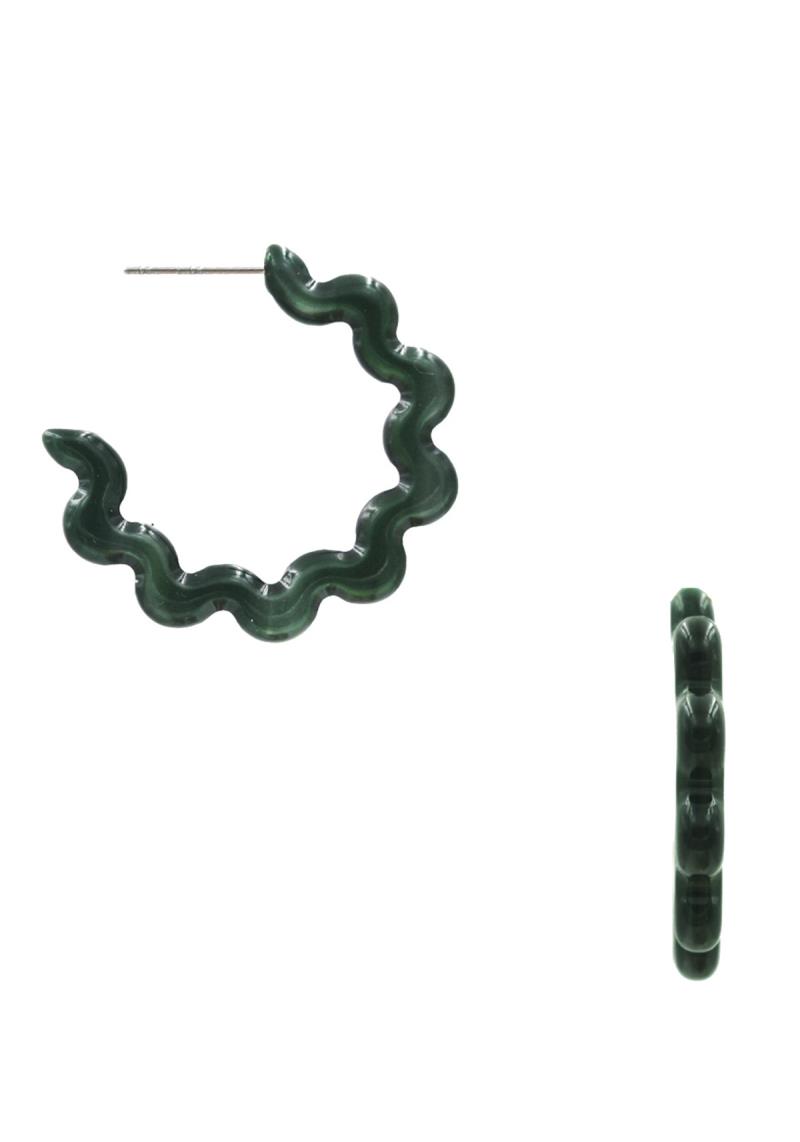 WAVY OPEN HOOP EARRING