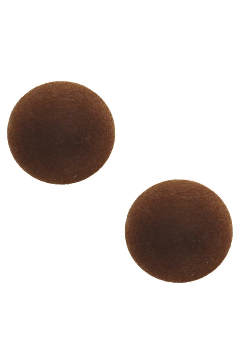 ROUND VELVET EARRING