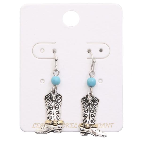COWBOY BOOT DANGLE EARRING