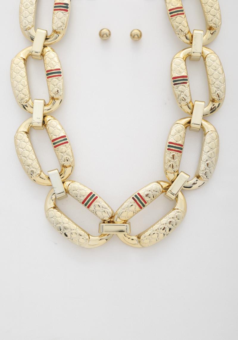 OVAL LINK CCB NECKLACE