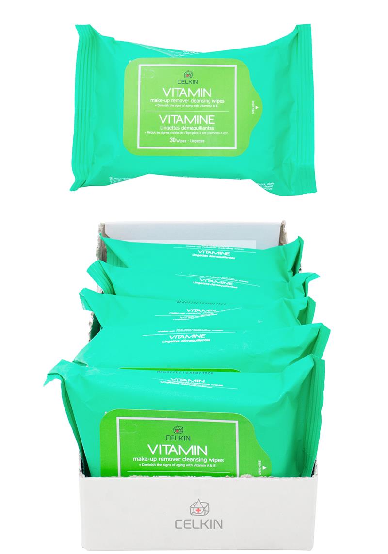 VITAMIN MAKE UP REMOVER CLEANSING WIPES SET