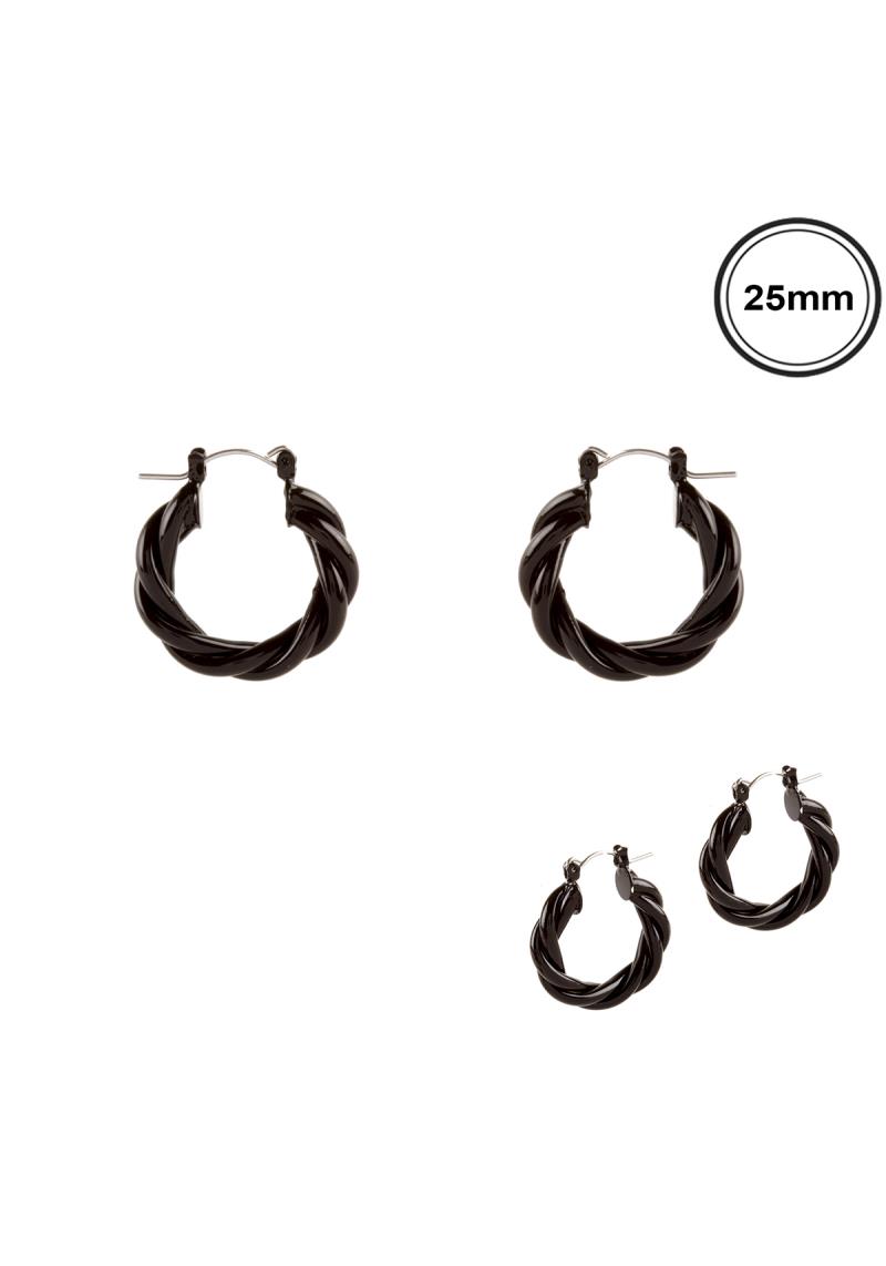 METAL HOLLOW ALUMINUM COATING HOOP PINCATCH EARRING