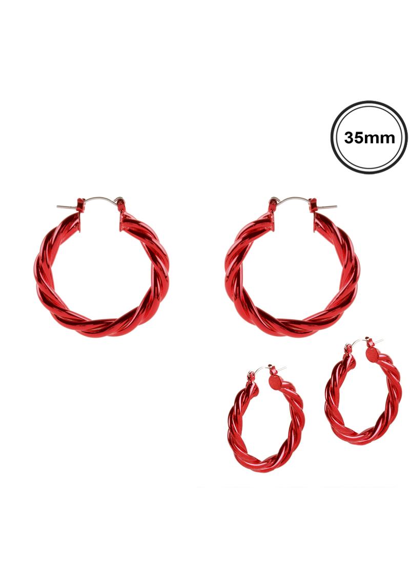 METAL HOLLOW ALUMINUM COATING HOOP PINCATCH EARRING