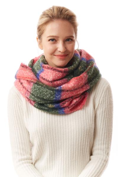 COLORFUL PLAID INFINITY SCARF