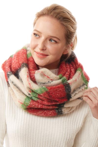 COLORFUL PLAID INFINITY SCARF
