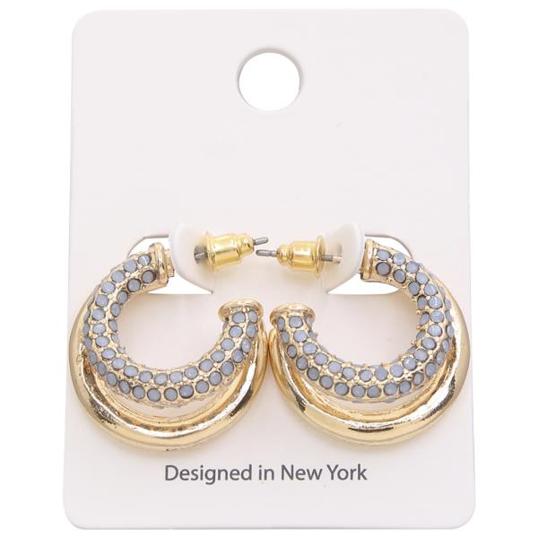 DOUBLE CIRCLE METAL EARRING