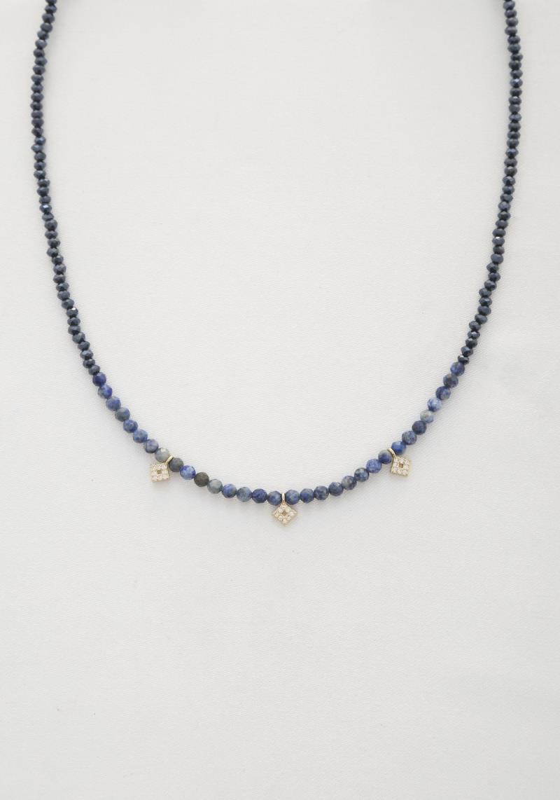 DAINTY CHARM SEMI PRECIOUS BEADED NECKLACE
