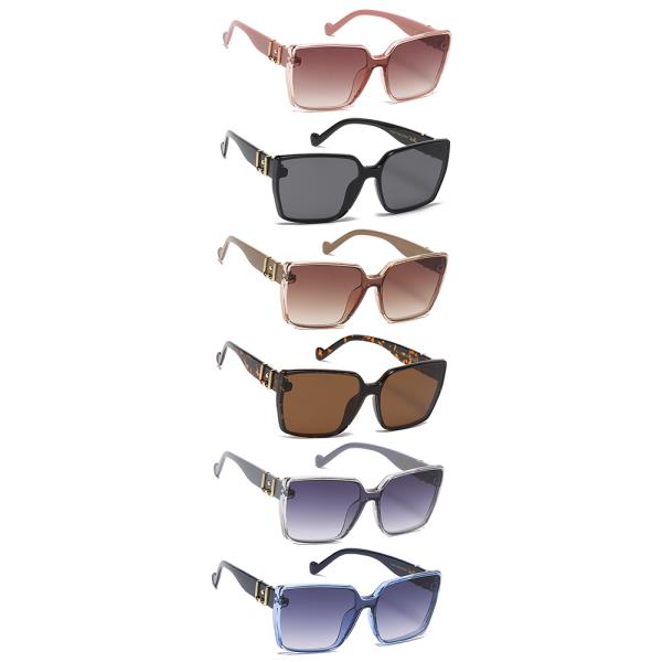 TRENDY SQUARE CAT EYE SUNGLASSES 1DZ