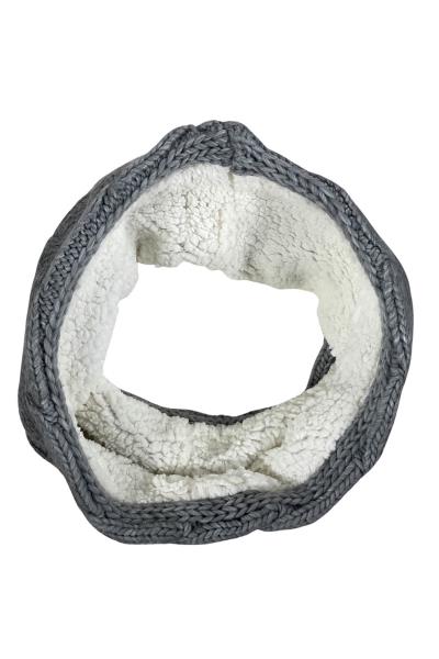 KNIT FUZZY INFINITY SCARF