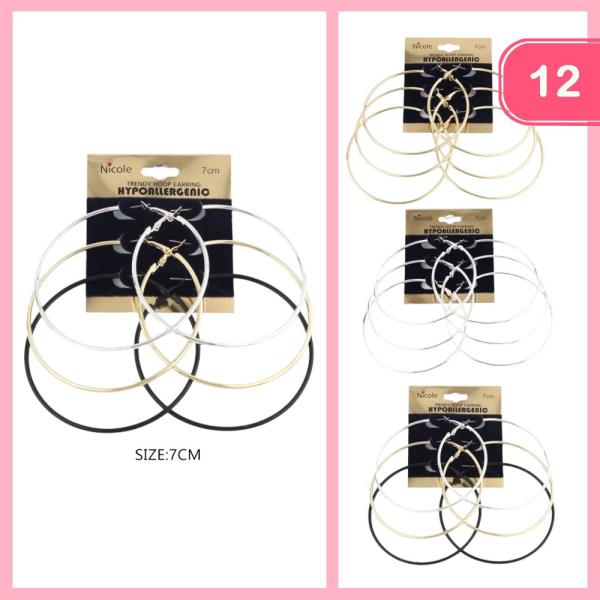 HOOP EARRINGS (12 UNITS)
