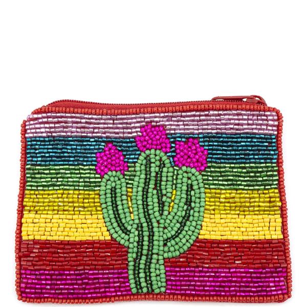 CACTUS SEED BEAD POUCH