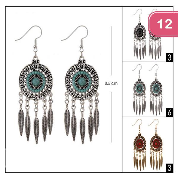 DREAM CATCHER DANGLE EARRING (12 UNITS)