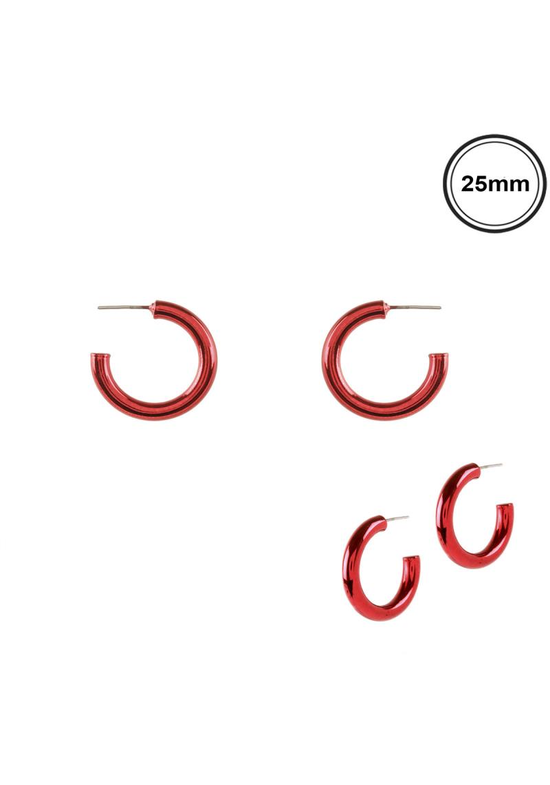 METAL ALUMINUM COATING HOOP EARRING