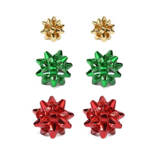 METAL CHRISTMAS ALUMINUM COATING EARRING