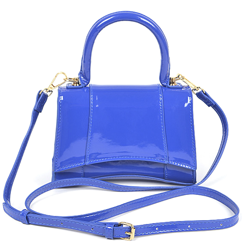 ENAMEL TOP HANDLE BAG