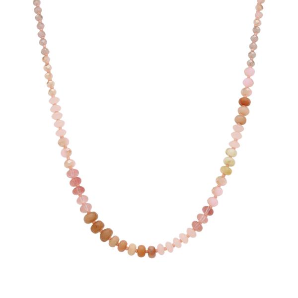 MIXED MATERIAL SHORT NECKLACE