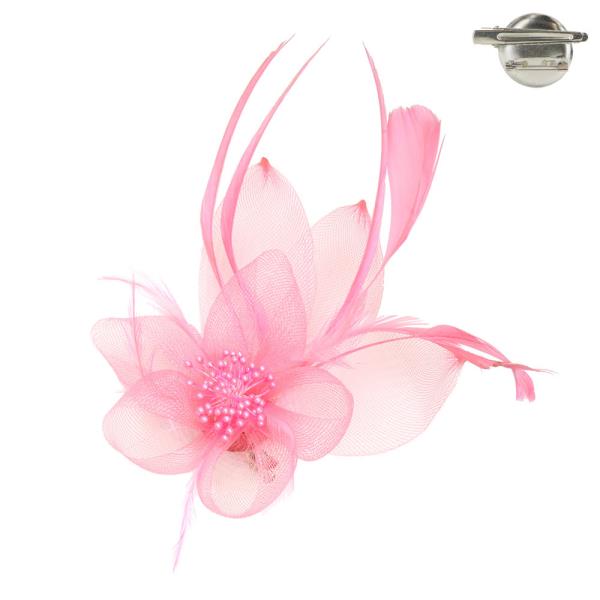 MESH FLORAL FASCINATOR W/ CLIP