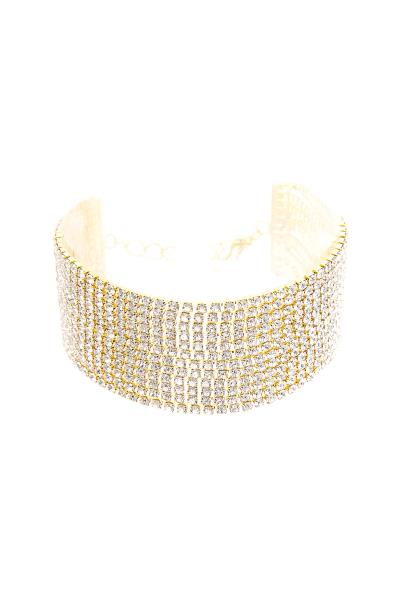 RHINESTONE 12 LINES DRAPE BRACELET