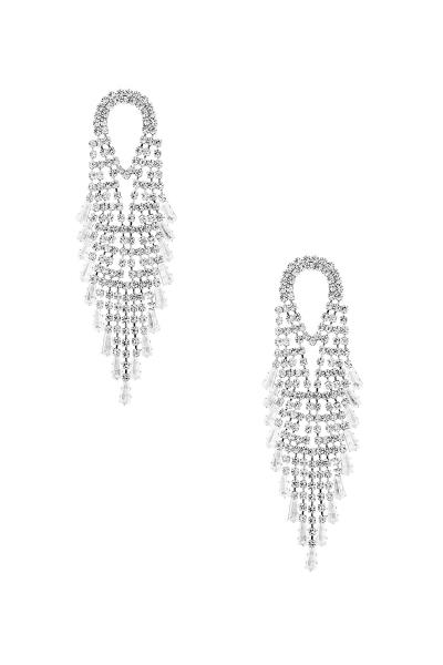 RHINESTONE CRYSTAL BAGUETTE DROP EARRING