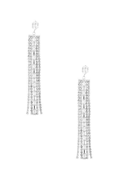 RHINESTONE CRYSTAL CIRCLE TASSEL EARRING