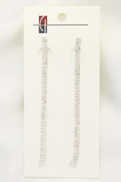 CRYSTAL STRAND DANGLE EARRING