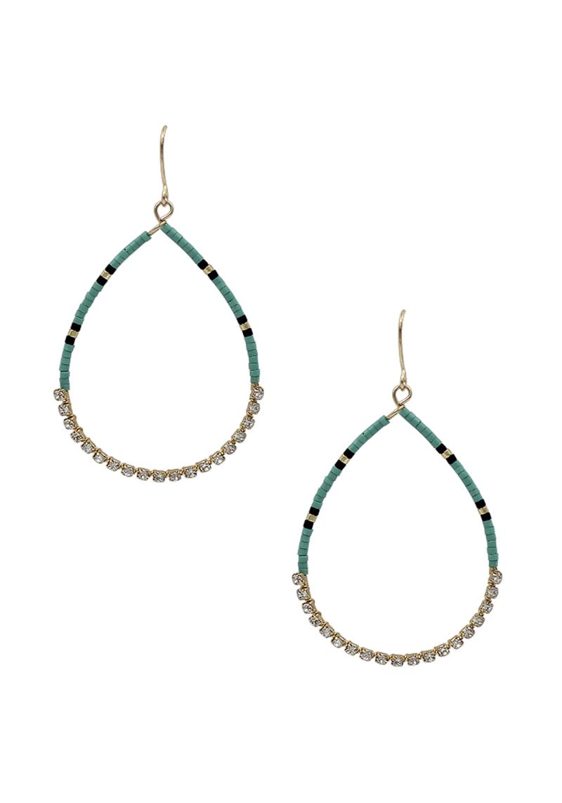 CUP CHAIN WITH GLASS BEAD EARRING